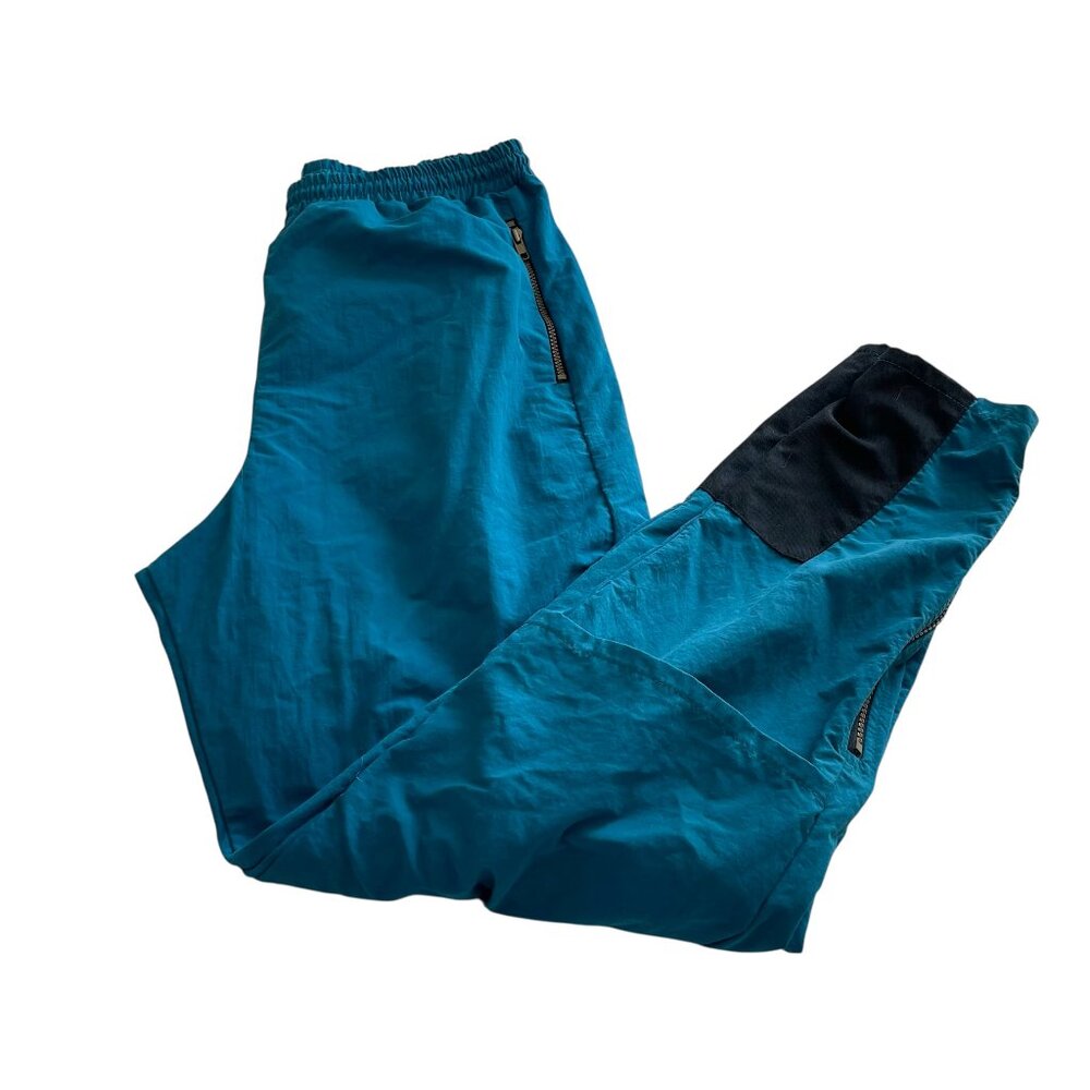 Vintage 90s Cannondale Athletic Hiking Pants Large Mens Nylon Teal Green Outdoor